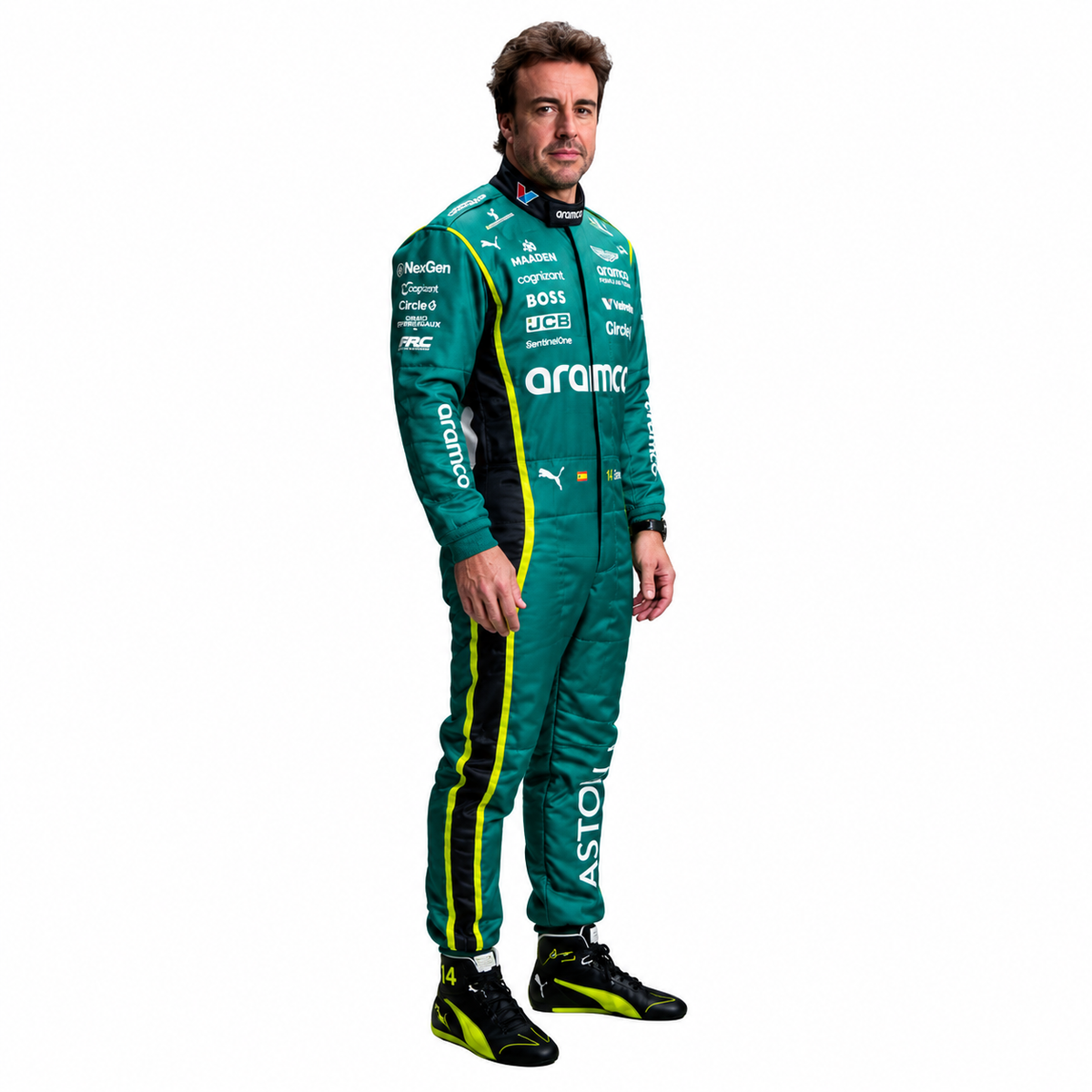 2026 Aston Martin Fernando Alonso F1 Racing Suit New Edition – British Racing Green Formula 1 Replica Race Suit