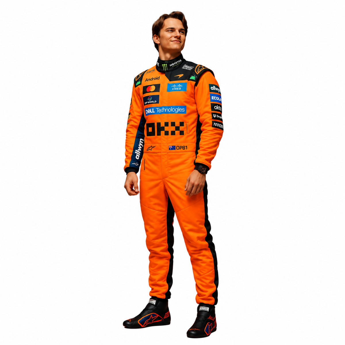 2026 McLaren Oscar Piastri F1 Racing Suit New Edition – Papaya Orange Formula 1 Replica Race Suit