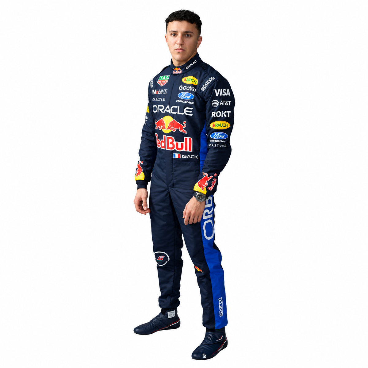 2026 Red Bull Isack Hadjar F1 Racing Suit New Edition – Navy Blue Formula 1 Replica Race Suit