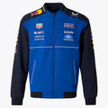 2026 Red Bull Racing F1 Teamwear Bomber Jacket featuring Red Bull Racing team branding and sponsor logos, including Castrol and Ford, displayed on a clean white background.
