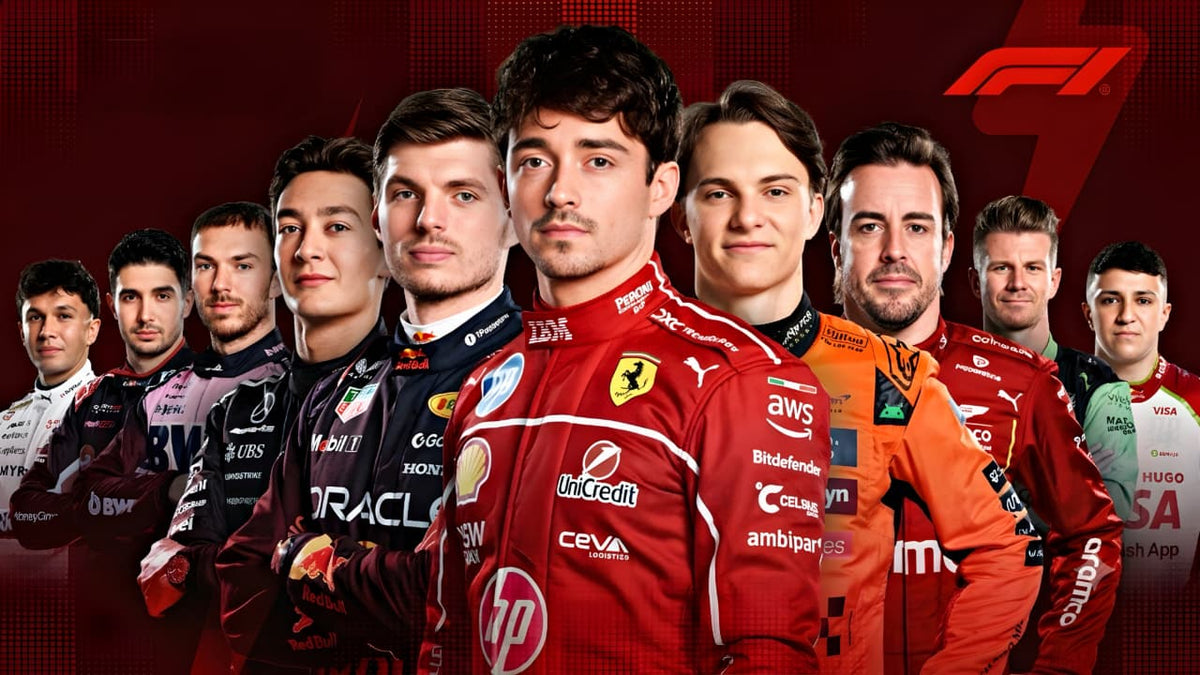 All Formula 1 racing drivers wearing her Teams Suits Like Ferrari, Red Bull Racing, McLaren, Mercedes and Aston Martin racing suits etc...