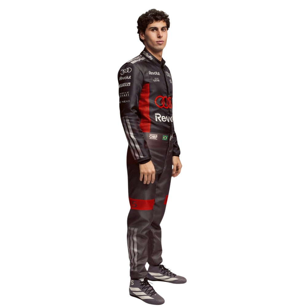 Audi 2026 F1 Racing Suit Gabriel Bortoleto with visible branding on a white background