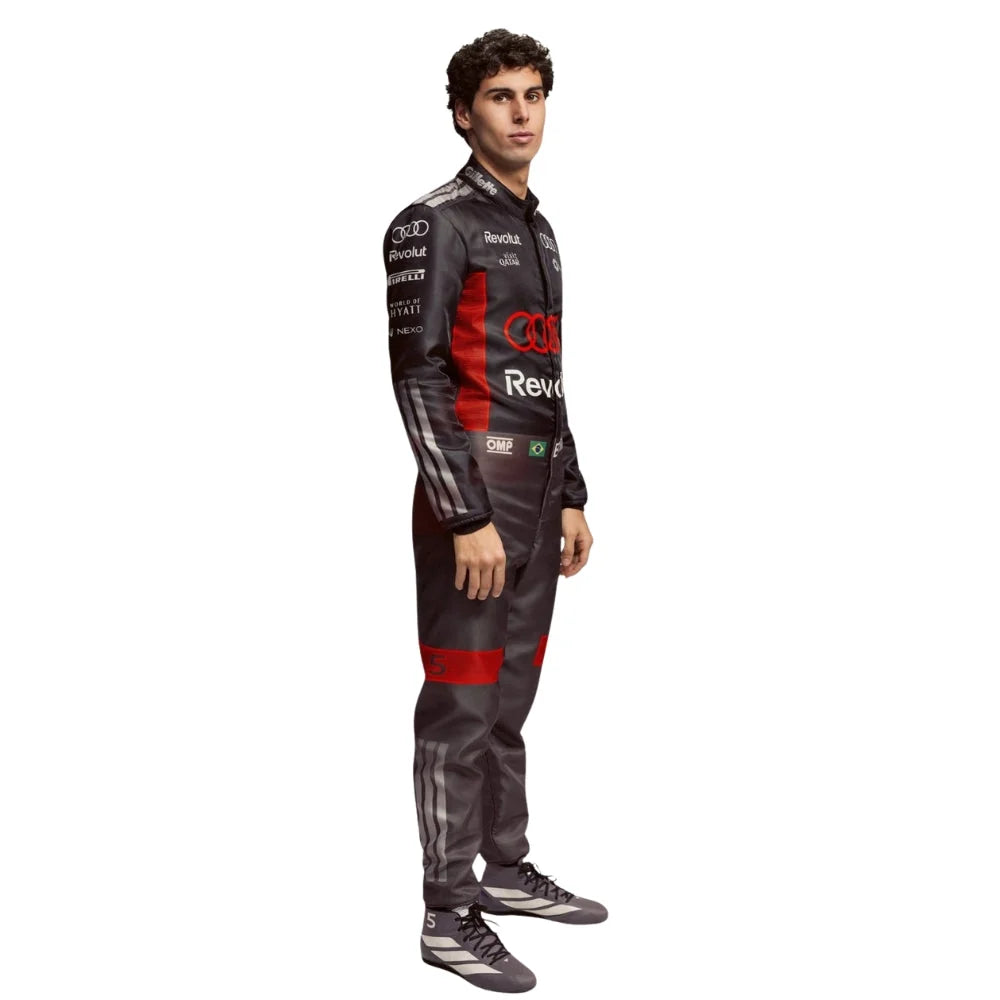 Audi 2026 F1 Racing Suit Gabriel Bortoleto with visible branding on a white background