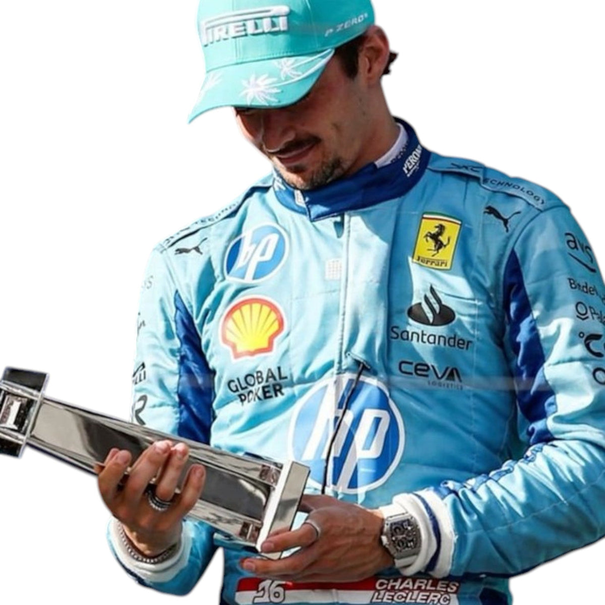 Charles Leclerc 2024 Ferrari Miami GP F1 Race Suit - Reaxion Racegear image 2
