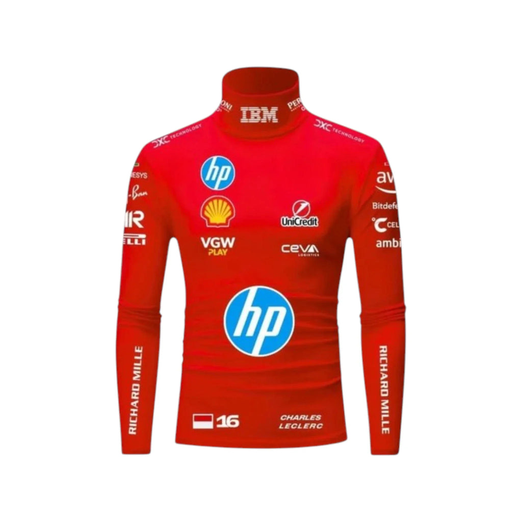 Charles Leclerc 2025 Ferrari F1 Undershirt (Red) - Reaxion Racegear image 1