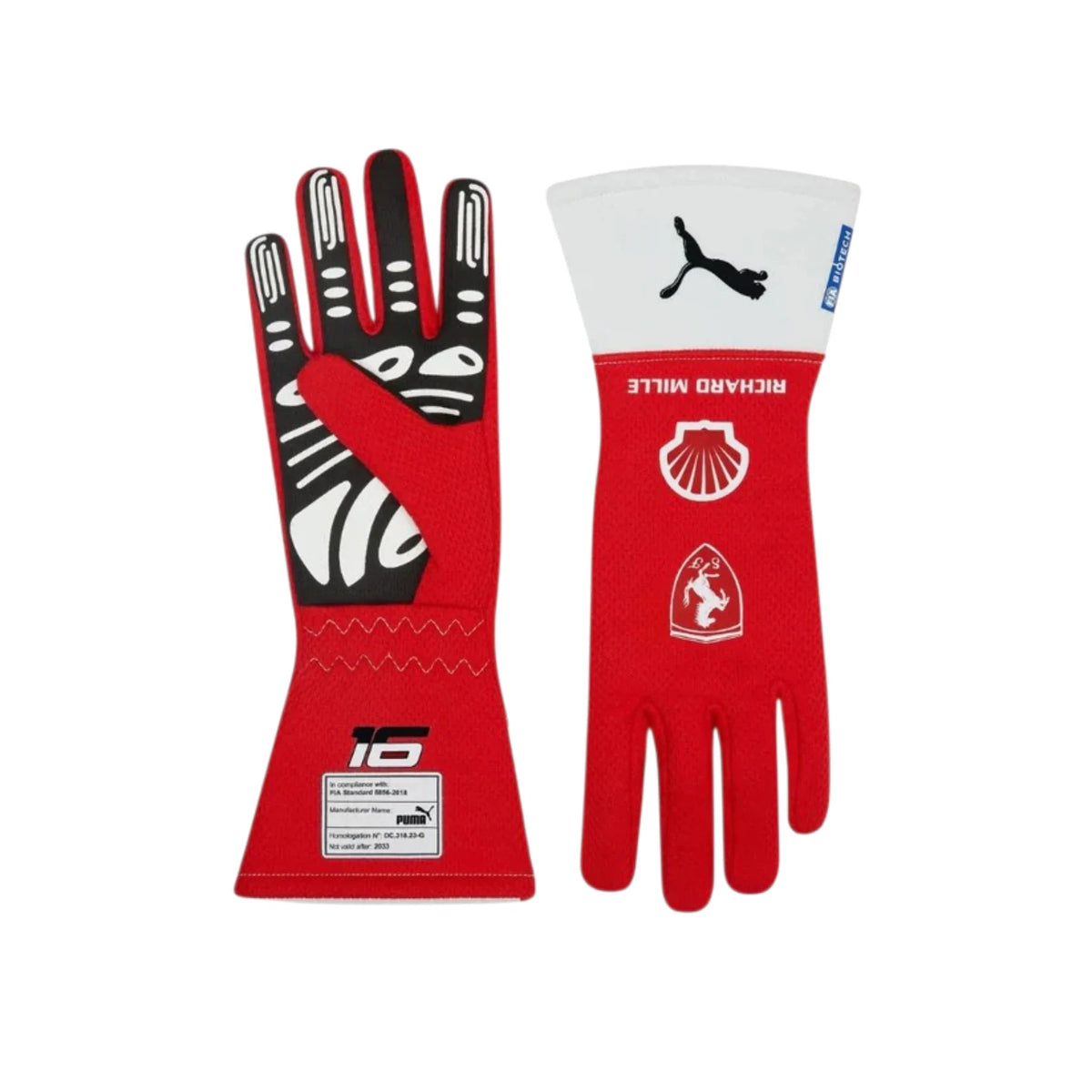 Charles Leclerc Ferrari F1 Racing Gloves - Reaxion Racegear image 1