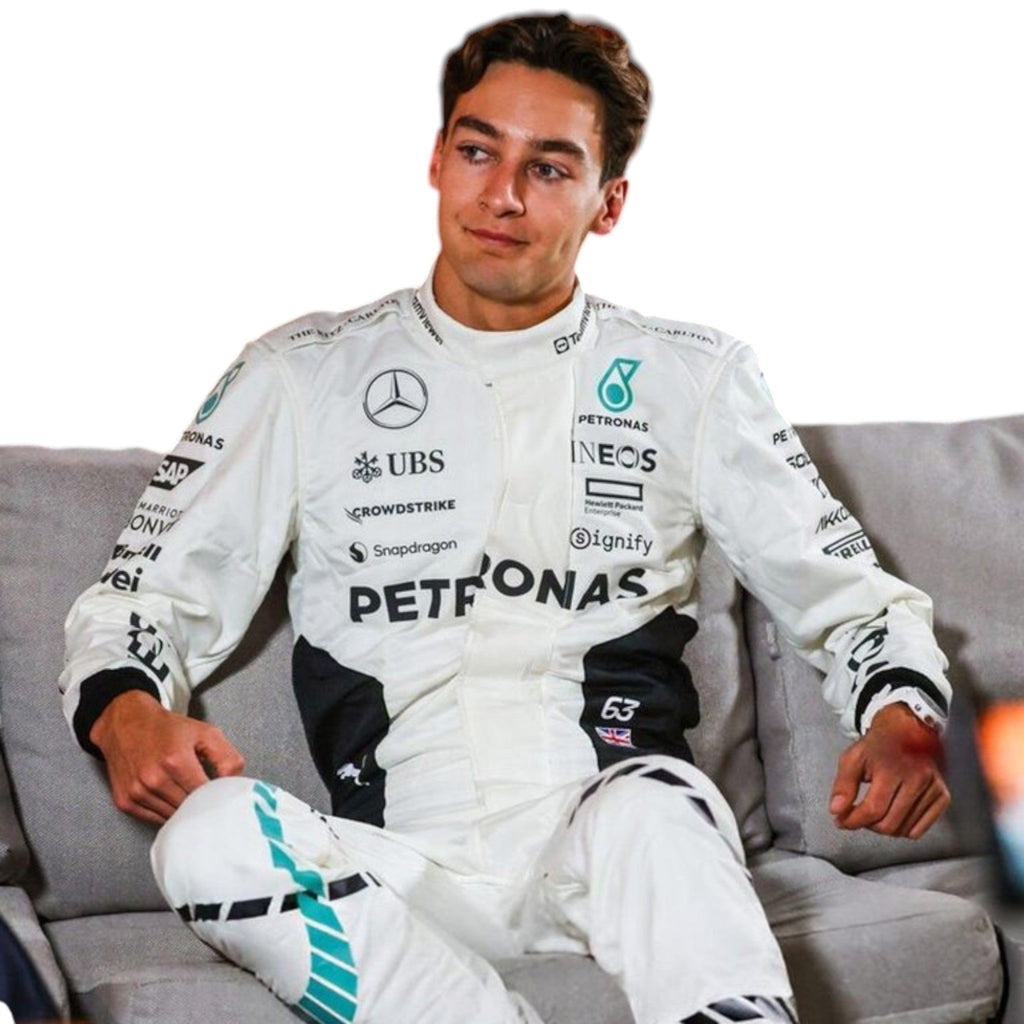 George Russel 2024 Mercedes-AMG Petronas Qatar GP F1 Race Suit - Reaxion Racegear image 2