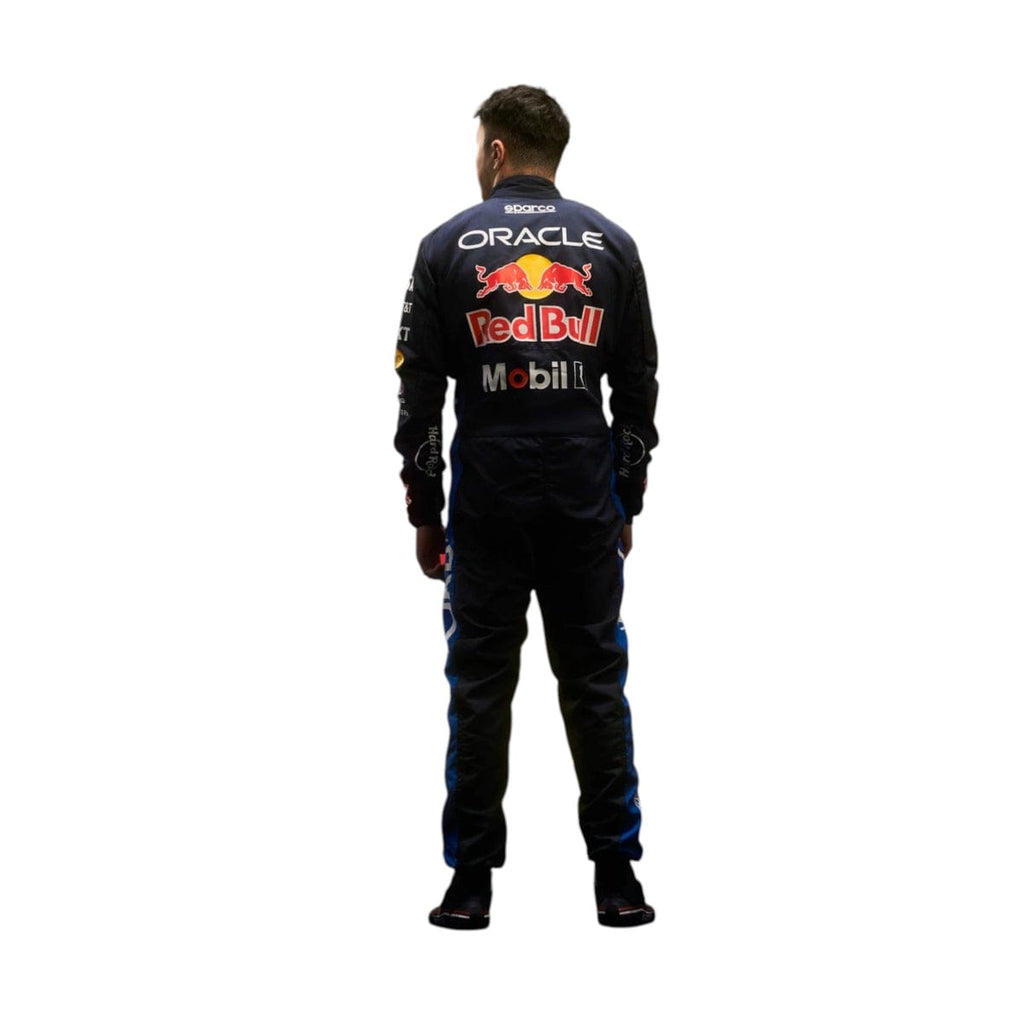 Isack Hadjar 2026 Red Bull F1 racing suit back view with Oracle Red Bull Racing branding
