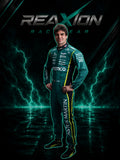 Lance Stroll 2026 Aston Martin F1 racing suit full body portrait with team branding