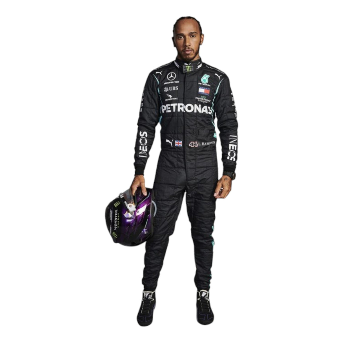 Lewis Hamilton 2021 Mercedes AMG Petronas F1 Race Suit - Reaxion Racegear image 2
