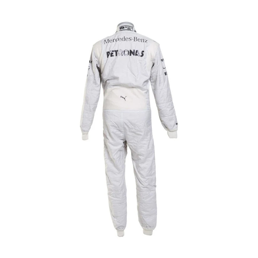 Lewis Hamilton Mercedes 2015 F1 Racing Suit with Mercedes-Benz and Petronas logos on a white background