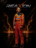 Oscar Piastri 2026 McLaren F1 racing suit full body view with team branding