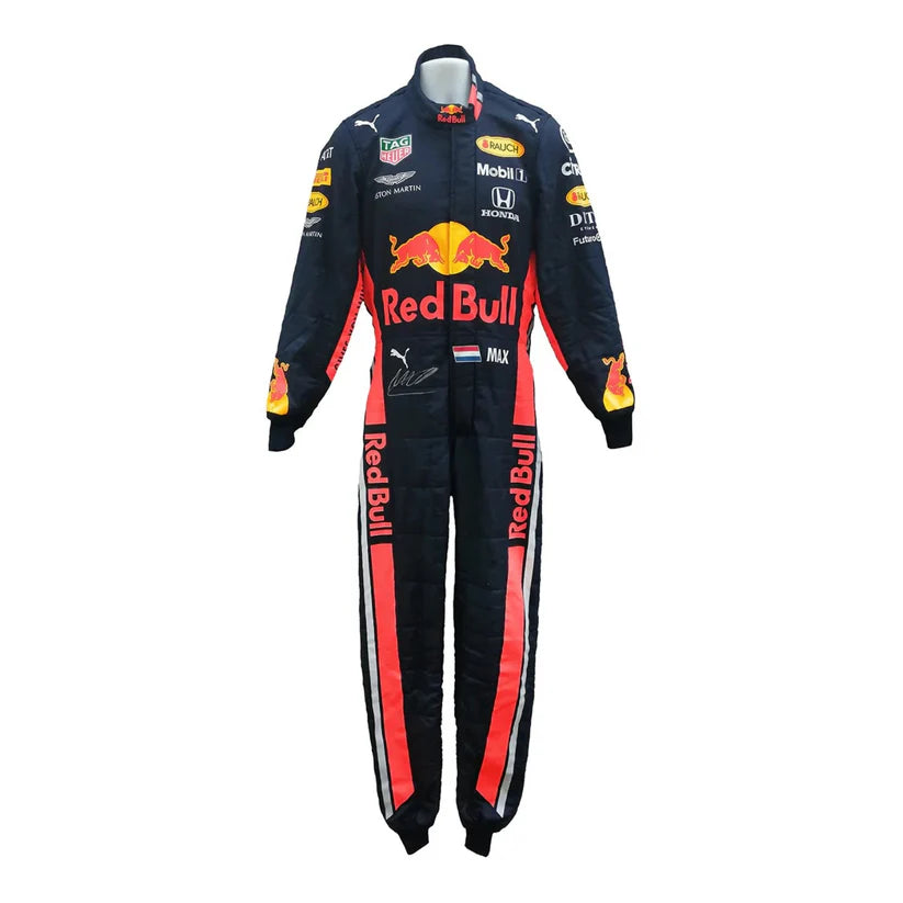2019 Red Bull racing suit on a white background