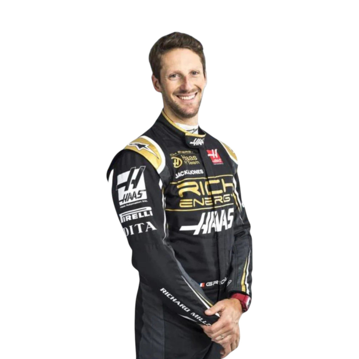 Romain Grosjean 2019 Haas F1 Race Suit - Reaxion Racegear image 2