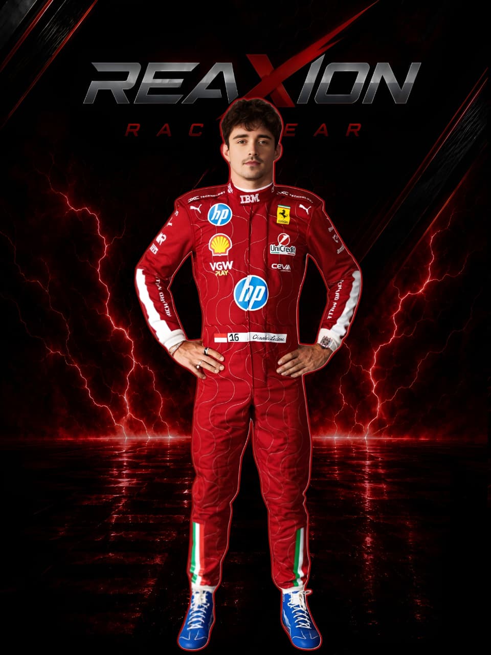 Charles Leclerc Ferrari 2025 Monza GP F1 Racing Suit