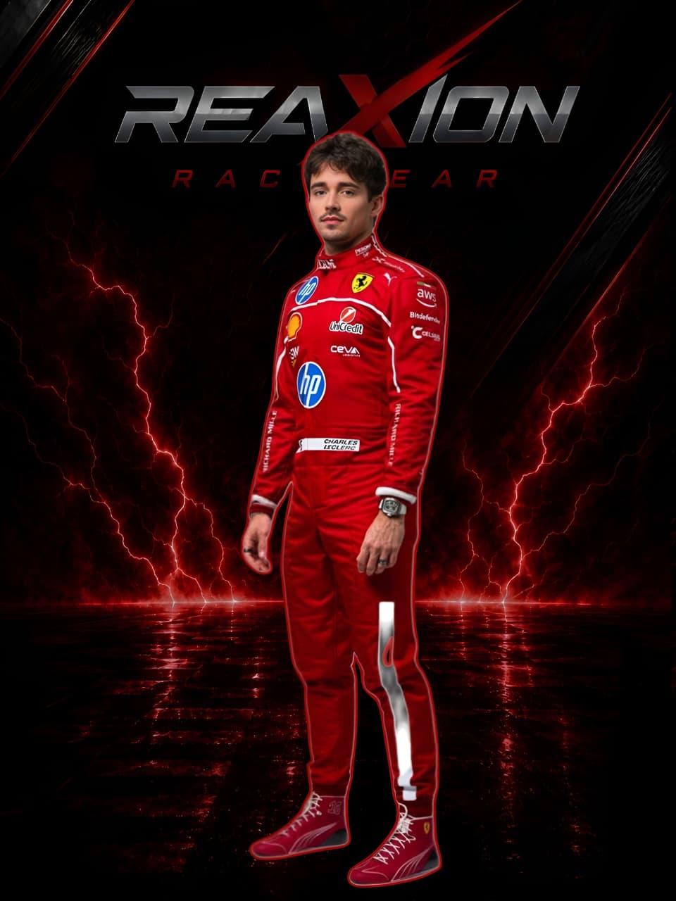 Charles Leclerc Ferrari 2025 F1 Racing Suit
