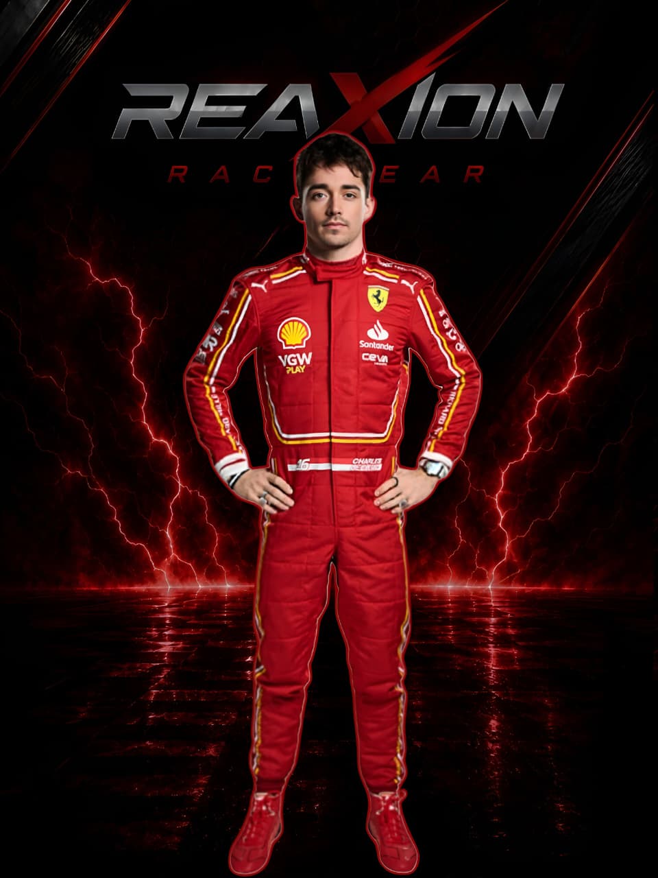 Charles Leclerc Ferrari 2024 F1 Racing Suit