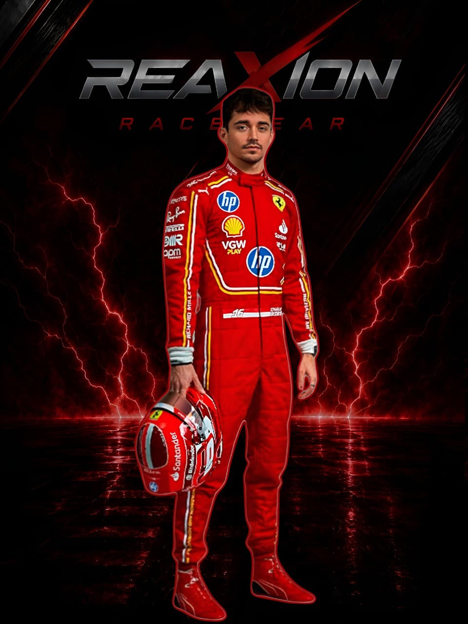 Charles Leclerc Ferrari 2024 Hp Monaco GP F1 Racing Suit