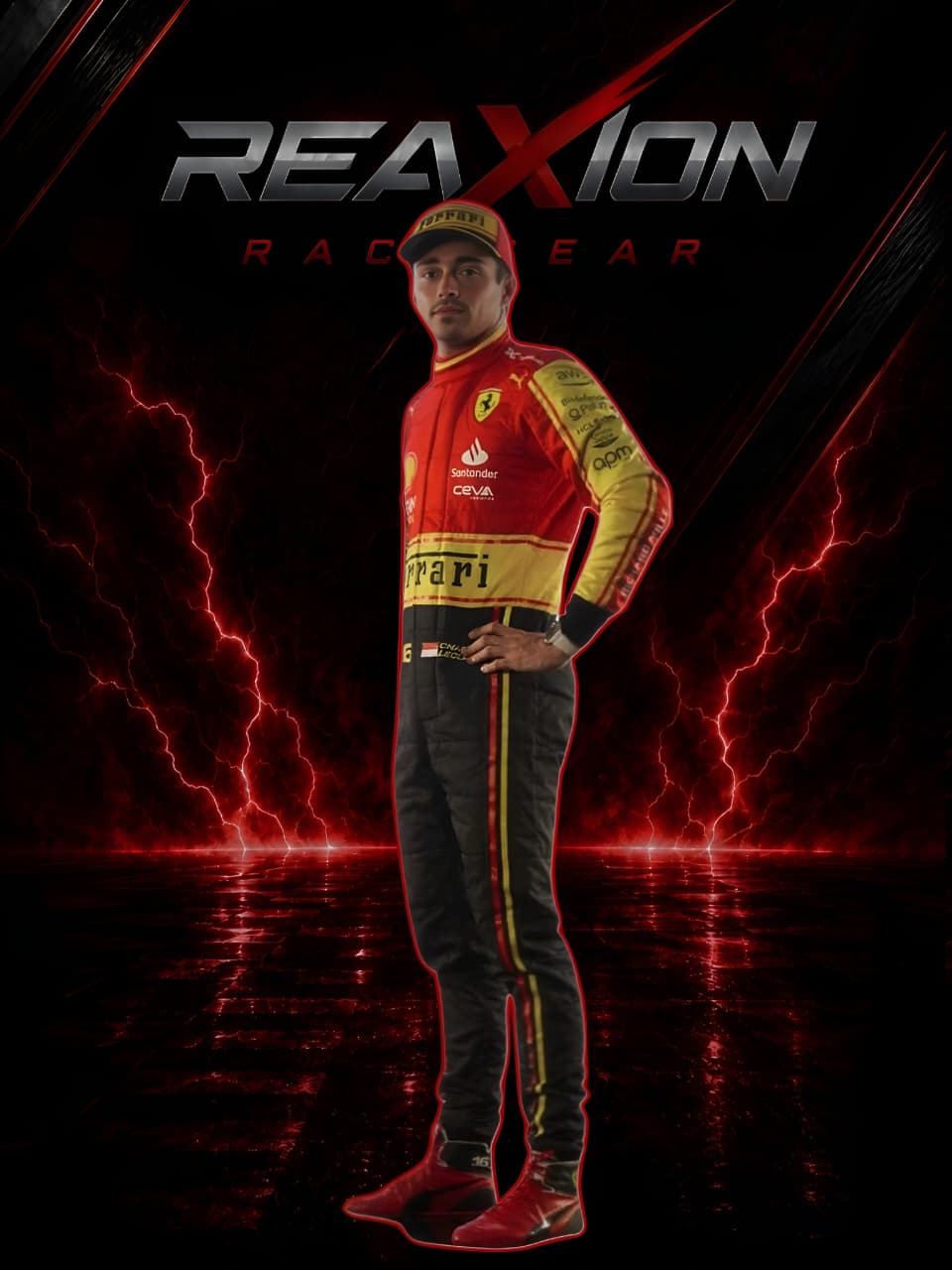 Charles Leclerc Ferrari 2023 Monza Special Edition F1 Racing Suit