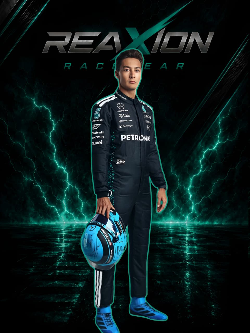 George Russell Mercedes 2025 F1 Racing Suit