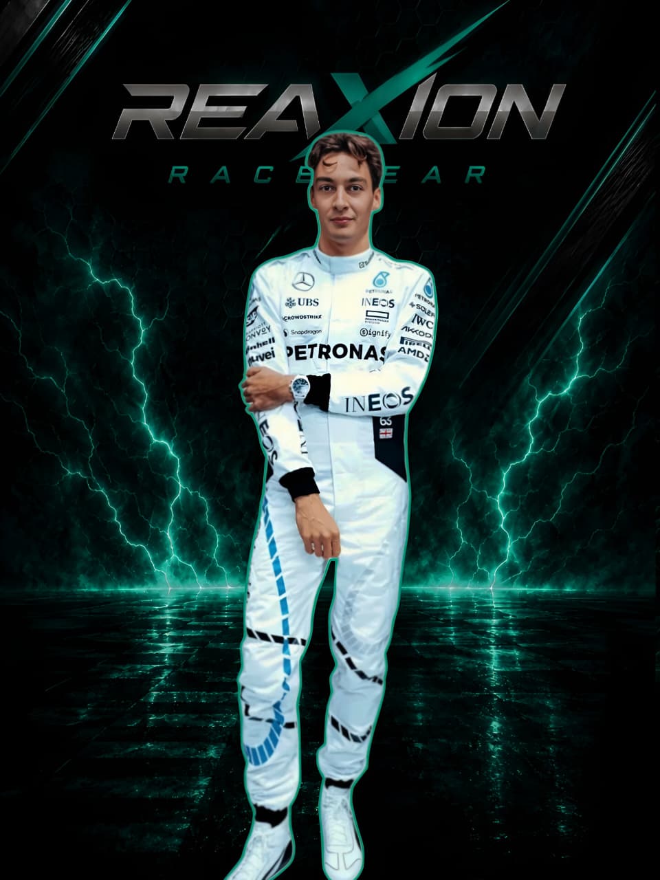 George Russell Mercedes 2024 Qatar GP F1 Racing Suit