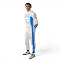 Alexander Albon 2026 Williams F1 Inspired Race Suit in Williams Blue, Front view showing printed sponsor logos, by Reaxion Racegear