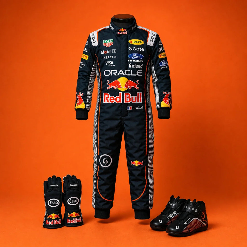 Isack Hadjar 2026 Zandvoort kids suit gloves and shoes bundle by Reaxion Racegear