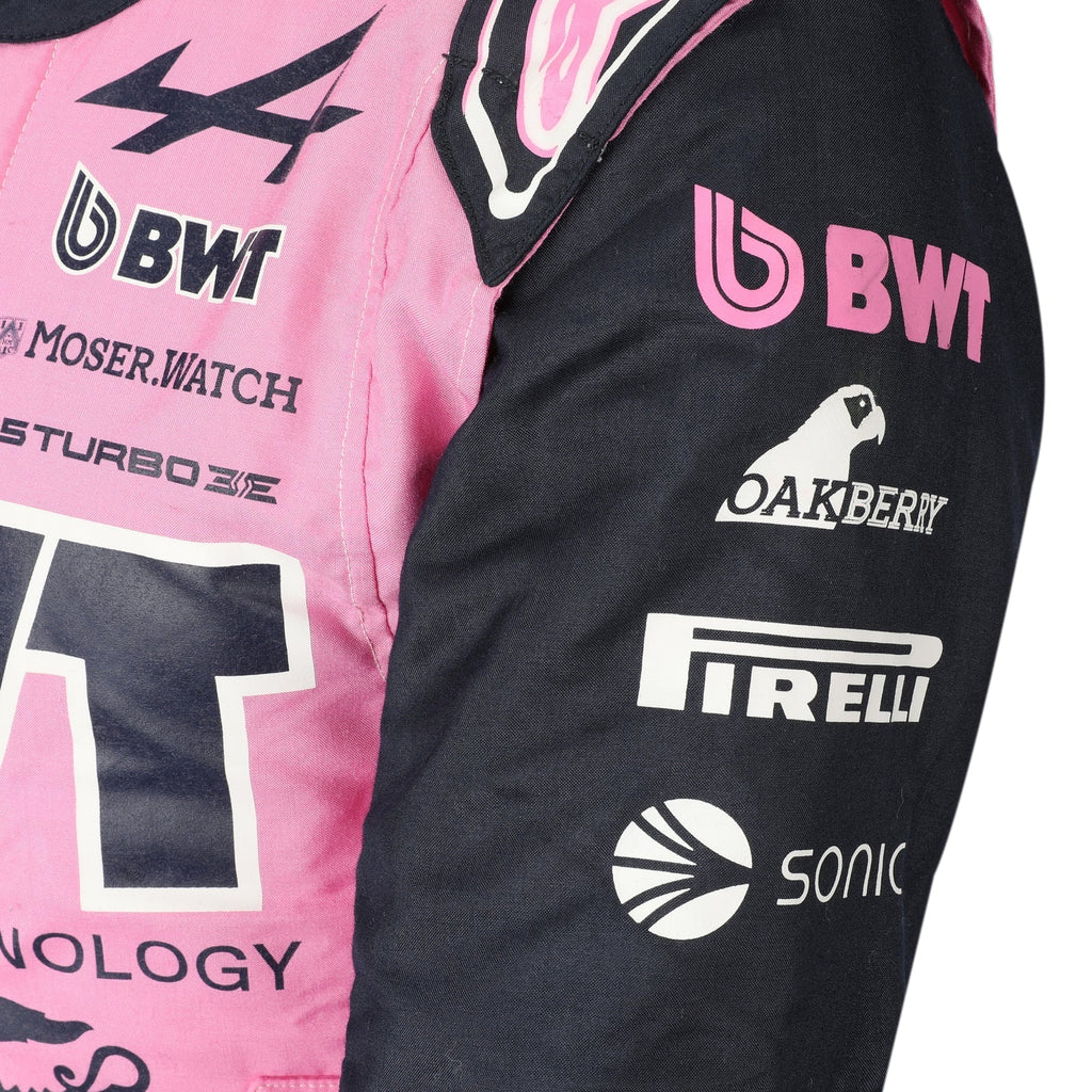 BWT, Pirelli and sleeve sponsor details on Pierre Gasly’s 2026 Alpine F1 race suit – Reaxion Racegear.